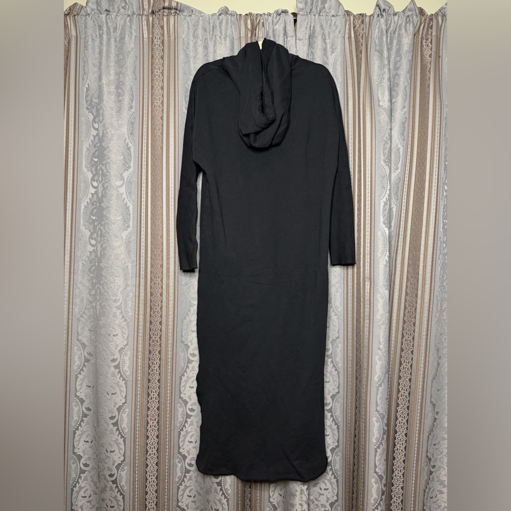 Frank & Eileen James Triple Fleece Hooded Maxi Dress Black - Picture 6 of 7